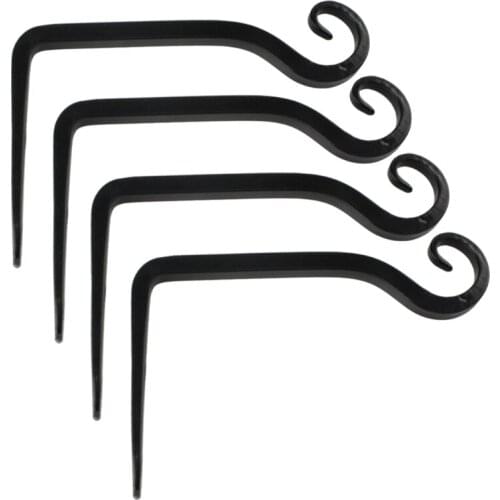 4 Pack Wall Hook Hanging Plant Bracket Decorative Straight Plant Hanger for Bird Feeders Planters Lanterns Wind Chimes