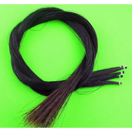 5 hanks violin viola cello Mongolia natural black bow hair horse tail 80-85 cm