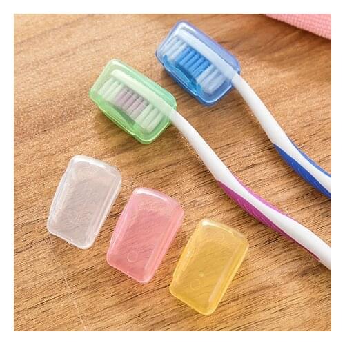 5pcs/lot Portable Toothbrush Cover Holder for Outdoor Travel Hiking Camping, Storage Box for Toothbrush Randon Color