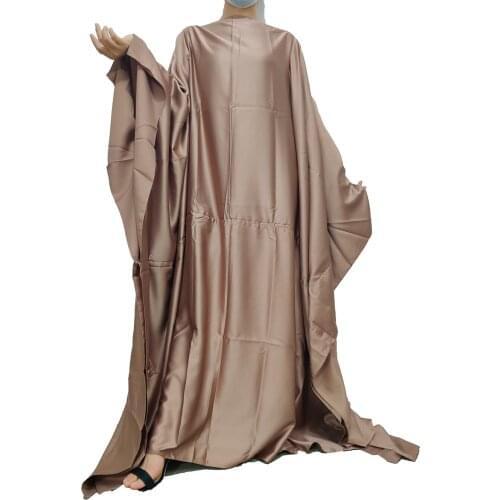 Abaya 2021 Traditional Dubai Plain Printed One-Shoulder BouBou Kaftan Maxi Dresses Dashiki African Womens Prayer Muslim Dress
