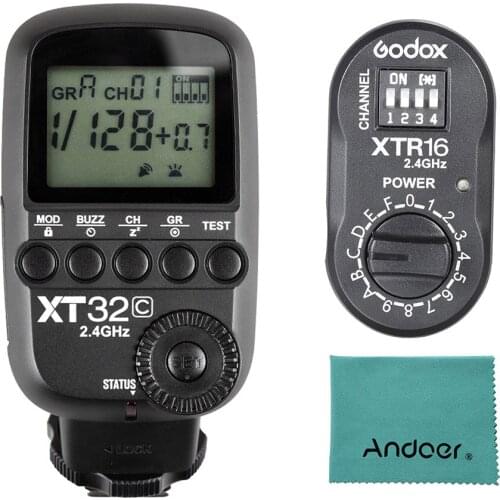 Godox XT32C Wireless Power-Control Flash Trigger Transmitter Built-in 2.4G Wireless X System 1/8000s HSS for Canon Cameras