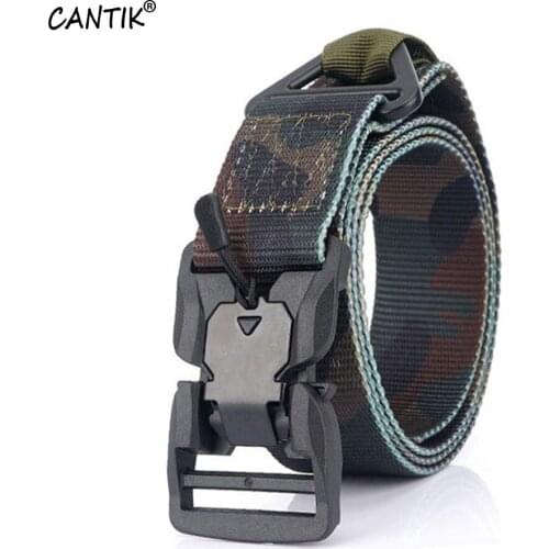 CANTIK 2020 New Magnetic Buckle Nylon Belt Magic Outdoors Tactics Leisure Time Versatile Light Blets Accessories Jeans CBCA203