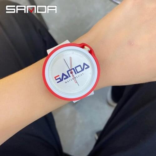 Sanda Mens Watches silicone Luxury Quartz Watch Men Fashion Chronograph Waterproof Men Wrist Watch Relogio Masculino
