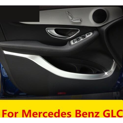 Carbon Fiber Inside Window Trims Inside Door Panel Strip Cover Door Inner Edge Sticker Trims decoration For Mercedes Benz GLC