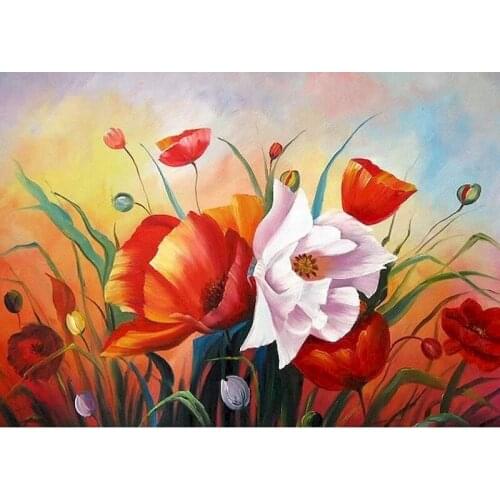 GATYZTORY Frame Flowers diy painting by numbers modern home wall art acrylic canvas painting handpainted unique gift home art