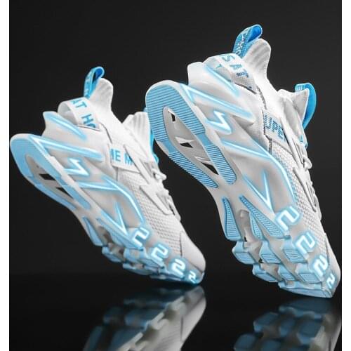 Fashion Mens Summer Mesh Running Sneaker Shoes Mens Mesh Breathable White Running Walking Leisure Shoes Non-slip Footwear