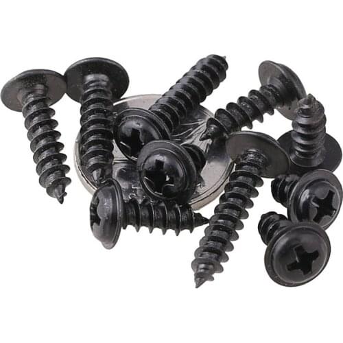 M2.3*4/5/6-12mm PWA Head Meson Screw,Black Cross Round Head with Self-tapping Screws