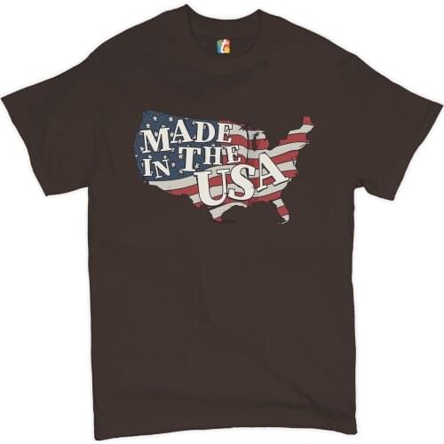 Made in The USA T-Shirt American Flag Independence Day 4th of July Mens Tee