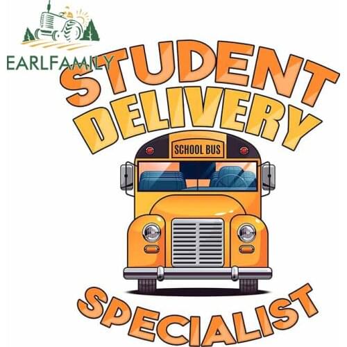 EARLFAMILY 13cm x 11.6cm for School Bus Driver Style Car Sticker Scratch-proof Bumper Sunscreen Funny Decal for Vehicle