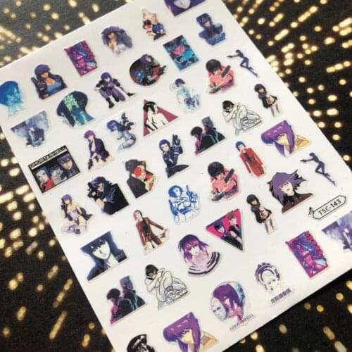 Newest TSC-143 shell series anime girldesigns 3d nail art sticker nail decal accessories nail slider