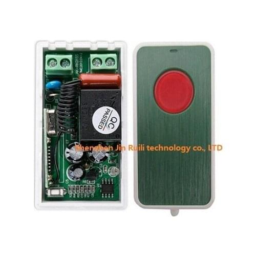 NEW AC220V 1CH RF Remote Control Switch System teleswitch 1X Transmitter + 1 X Receiver 1ch relay smart home z-wave 315/433 MHZ