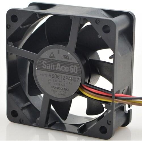 Original FOR Sanyo 9S0612P4H07 6CM 12V 0.14A 6025 ultra-quiet cooling fan