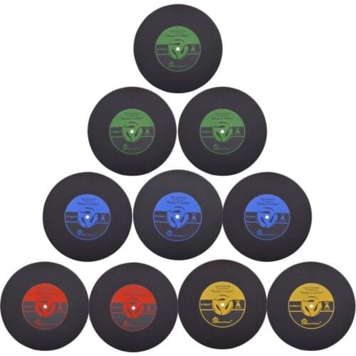 Coasters for Drinks, Set of 12 Vintage Vinyl Record Retro Mats, Soft Rubber Cup Mat, Silicone Drink Coasters, Large 4 inch