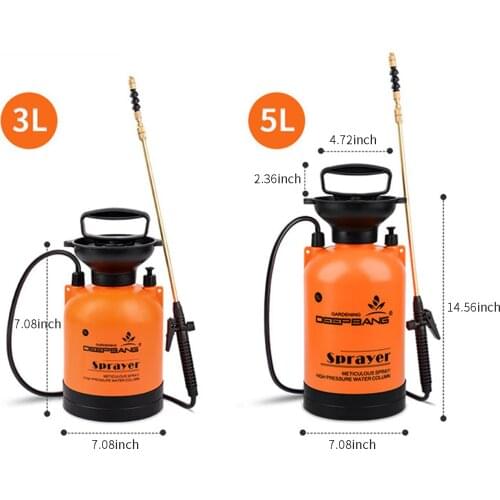3/5L Outdoor Pressure Sprayer Compressed Air Spray Bottle Garden Sprayer Pump For Garden Lawn Watering Car Clean