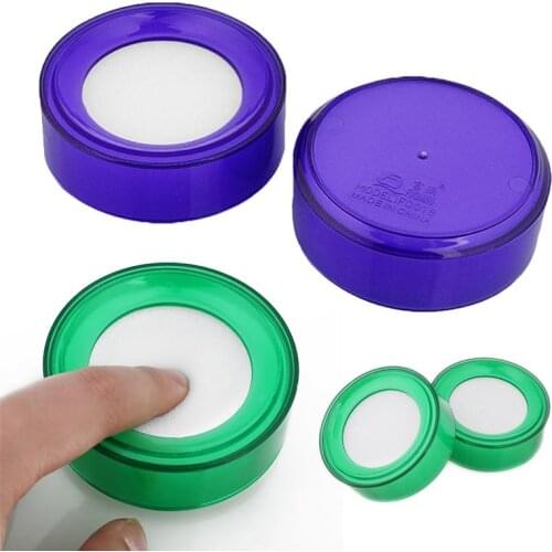 Random Color Round Case Finger Sponge Damper Finger Dampener Finger Wet Sponge Creative School Money Count Cute Desk Stationery