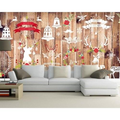 Christmas vintage wood grain wall 3d wallpaper papel de pared,living room tv wall kids'room wall papers home decor mural
