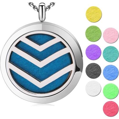 AMYA Silver Jewelry 30mm Aromatherapy Essential Oils Stainless Steel pendant Perfume Diffuser Locket Necklace