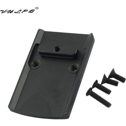 VULPO Tactical Pistol Glock Plate Base Mount RMR VISM Red Dot Sight Mount For Real fire Caliber Rear Sight