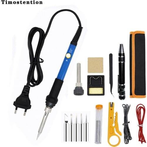 Timostention Adjustable temperatureEU 220V home appliance mobile phone repair welding electric soldering iron US 110V solder gun
