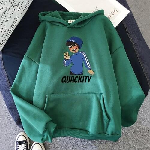 Hoodie Homme Anime Quackity Crewneck Sweatshirts Women Men Long Sleeve Tops Dream Merch Smp Streetwear Casual Hip Hop Clothes