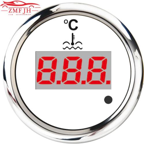 52mm Marine Boat Water Temperature Gauge 0-120 Celsius Water Temp Meter For Auto Motorcycle Car Yacht With Red Backlight 12V/24V