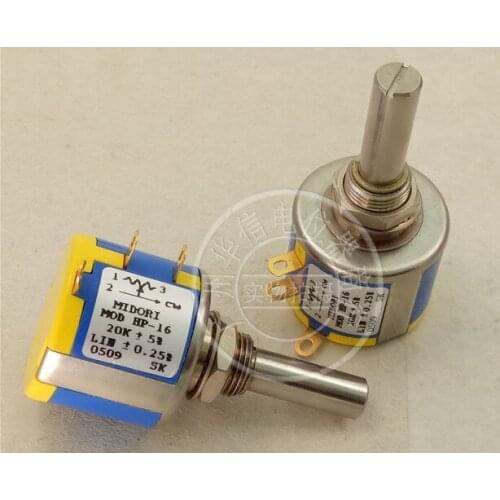 [VK] ORIGINAL MIDORI HP-16 50K 20K wire wound multi-circle potentiometer axis 25*6MM 25*6 switch