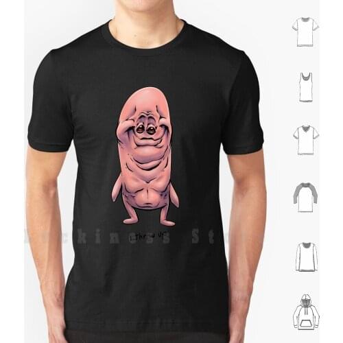 I Threw Up T Shirt 6xl Cotton Cool Tee I Threw Up Pink Man Devdev Devdevdoodles Vomit Funny Weird Red Eyes Pink Guy Smile Pink