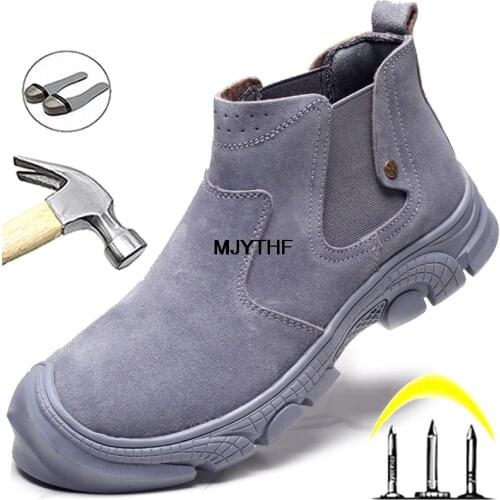 Puncture-Proof Safety Shoes Men Indestructible Shoes Outdoor Hiking Shoes Construction Work Shoes Sneakers Male Welder Boots
