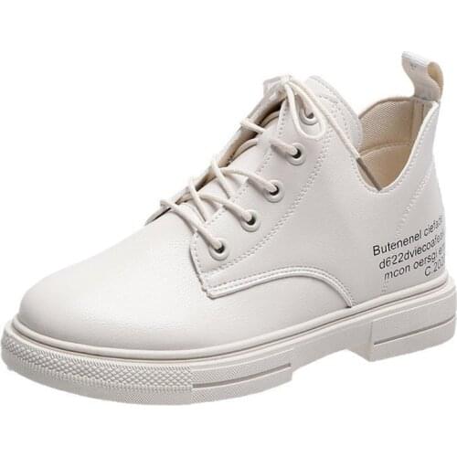 Solid Ankle Boots Women PU Leather Outdoor Flats Summer Autumn Casual Walking Shoes Lady Fashion Daily Shoes for Street Office