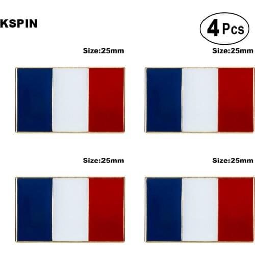 France Brooches Lapel Pin Flag badge Brooch Pins Badges 4pcs