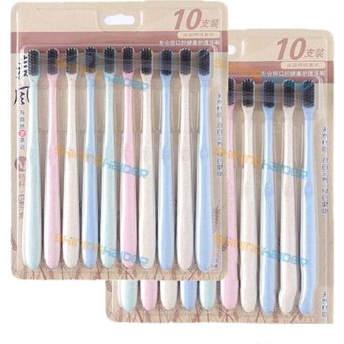 Adult wheat environmental soft fur toothbrush