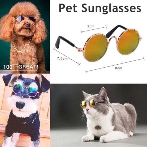 1pc Lovely Pet Cat Glasses Small Dog Glasses Pet Products for Little Dogs Cats Eye-Wear Dog Sunglasses Photos Pet Accessories