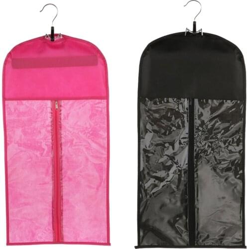 Set 2pcs Hair Extension Wigs Storage Bag Organizer Hanger Kit CLEAR WINDOW