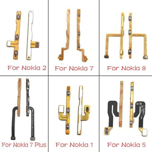 2Pcs/Lot,New Volume Button Power Switch On Off Button Flex Cable For Nokia 2 3 5 6 7 8 2.1 3.1 5.1 6.1 7.1 Plus