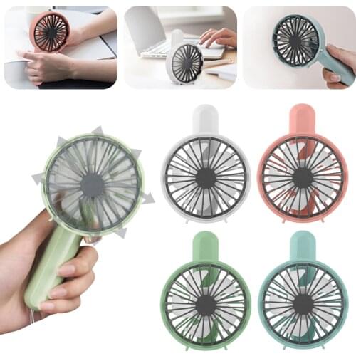 3 Gears Usb Rechargeable Fan Battery Mini Hand-Held Portable Adjustable Folding Air Cooler
