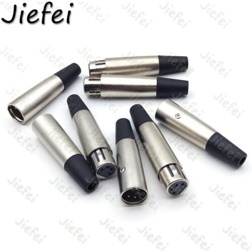 30Set XLR 3Pin 5pin Audio Microphone Cable Connector Black Male + Female MIC Plug Cable Connect XLR Adapter