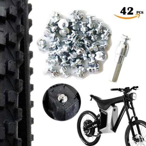 42pcs Bicycle Shoes Boots Motorbik Car Snow Spikes Tyre Studs for Icy fatbike skoki opo Screw in Tire Stud Fishing Goujons a Vis