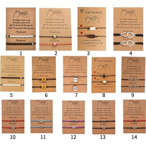 Friendship Bracelets Hand-knitted Personality Woven Volcanic Stone Lovers Bracelet Gifts for Boys Girls Couple