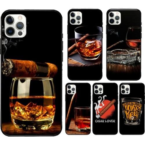 Cigar and Whiskey Case For iPhone 12 Pro Max 11 Pro Max X XR XS MAX SE 2020 6S 7 8 Plus 12 Mini Back Cover