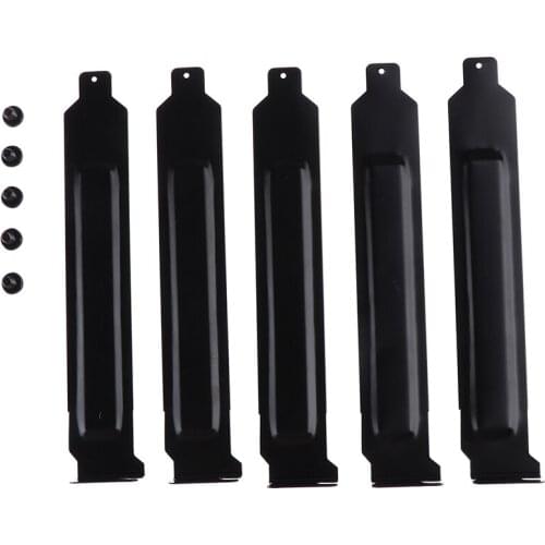 5pcs/lot Black metal slot covers dust filter blanking plate for PCI