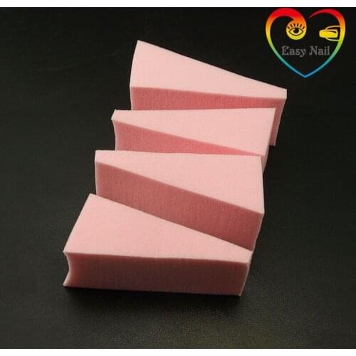 EasyNail 4pcs/lot Pink Soft Triangle Nail Art Polish Gel Gradient Color Stamping Painting Sponge Transfer Manicure,Comestic puff