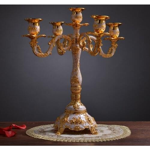 European Style Dinner Candlestick Wedding Romantic Decoration Table Decoration Retro Ornaments Portavelas Home Decor ED50ZT