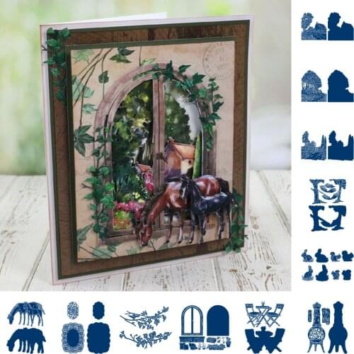 Country Style Metal Cutting Dies Scrapbook Diary Decoration Stencil Embossing Template DIY Greeting Card Handmade New 2021