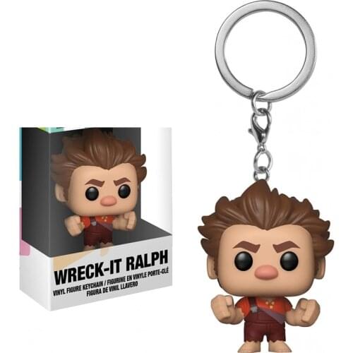 With original box Keychain Official Wreck-It Ralph Anime Movie Action Figures Gifts Collection Toys for Boy Children Kids