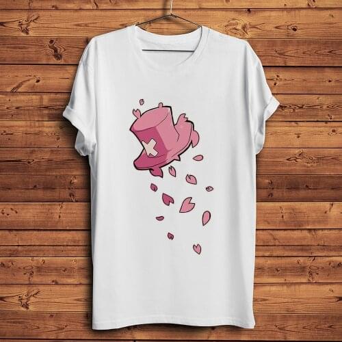 Doctor Tony Chopper hat funny anime t-shirt homme short sleeve t shirt men summer white manga tshirt hipster unisex streetwear