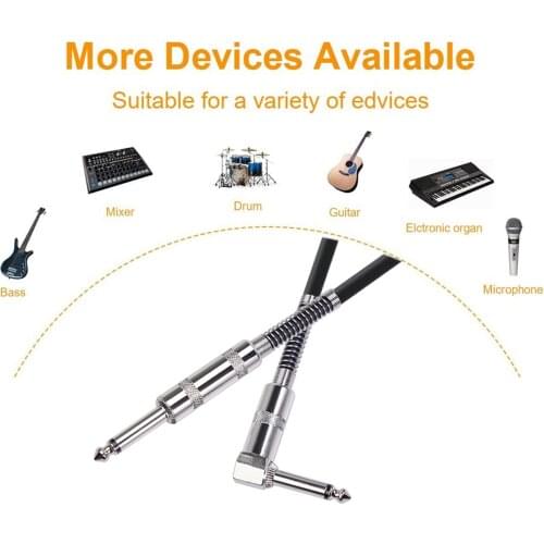 Guitar 6.5mm Jack Audio Cable Braided- Cable Guitar Electric Musical Instrument 6.35mm Cable