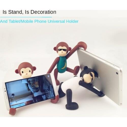 Hasahing 1pc Multi-function Tablet Phone Stand Cartoon Monkey Mobile Phone Bracket Portable Universal Smart Phone Holder
