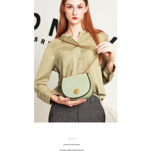 OUSSON New Design Small Square Leather Crossbody Bag Exquisite Female Retro Chain Bag For Woman