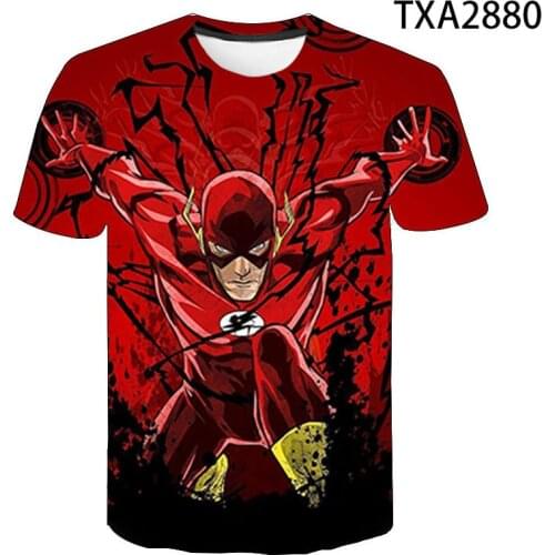 2020 Flash Movie New Summer 3D T shirt Boy Girl Kids Fashion Streetwear Men Women Children Print T-shirt Cool Tops Tee
