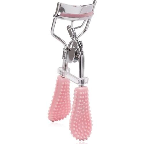 Hot Sell Woman Silver Eyelashes Curler Supplementer Clip with Pink Handle Lash Curler Lash Lift Tool Beauty Eyelashes Tools